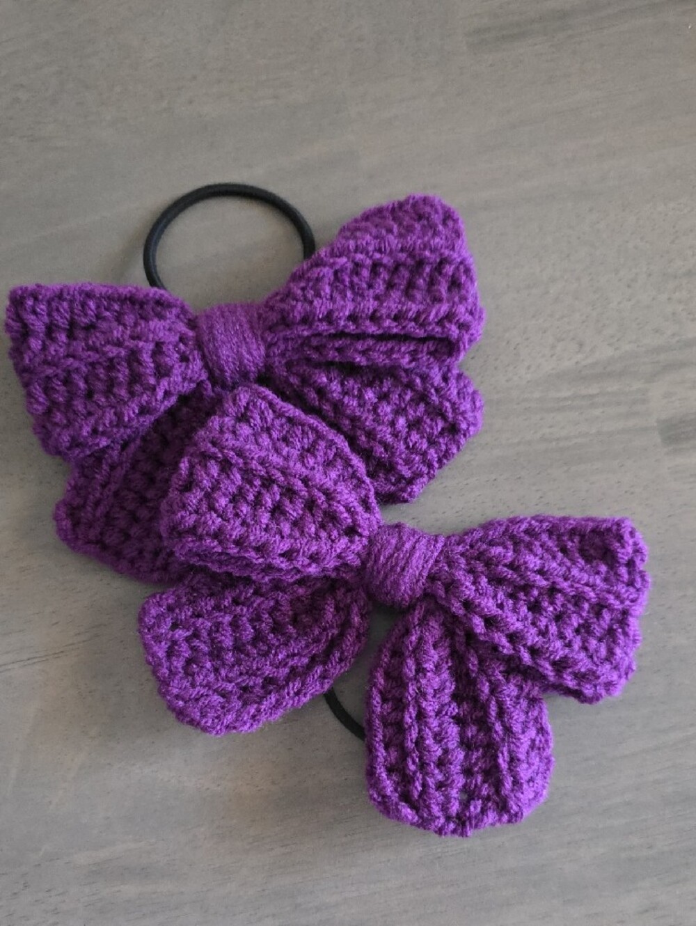 Handmade Crochet Bow Hair Tie Set - Picture 13 of 16